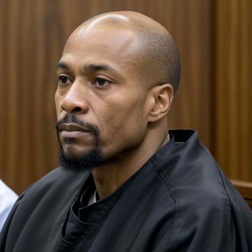 A close-up image of Marcellus Williams, perhaps from his court hearings, with a serious expression that reflects the gravity of his situation. 