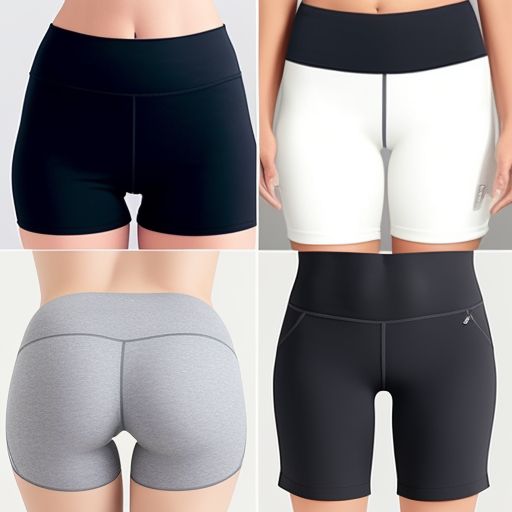 Store’s Close View of Yoga Pants and Shorts’ Styles and Their Different Flexibility and Comfort Results