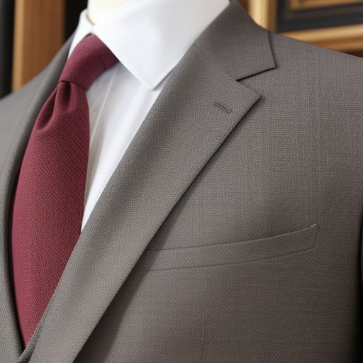 A close-up of a Chicago Classic Fit Suit, showing the fine fabric and craftsmanship